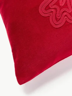 Samt-Kissenhülle Celeste mit winterlichem Motiv