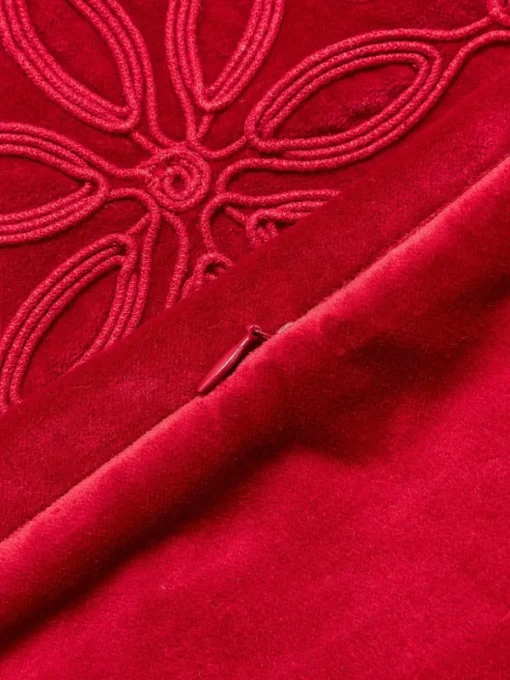 Samt-Kissenhülle Celeste mit winterlichem Motiv