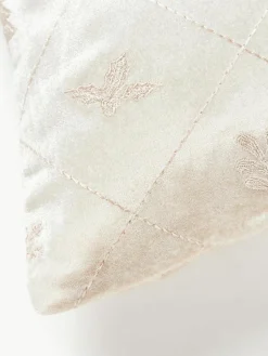 Samt-Kissenhülle Isadora mit weihnachtlicher Stickerei