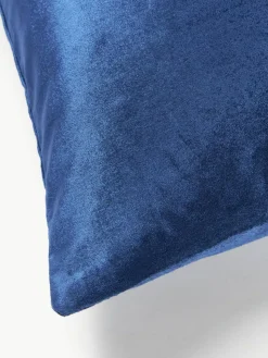 Samt-Kissenhülle Isadora mit Weihnachtsbaum-Stickerei
