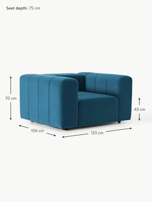 Samt-Loungesessel Lena