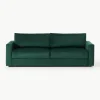 Samt-Schlafsofa Tasha (3-Sitzer) mit Stauraum
