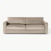 Samt-Schlafsofa Tasha (3-Sitzer) mit Stauraum