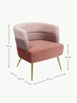 Samt-Sessel Sandwich im Retro-Design