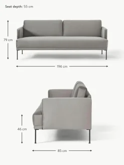 Samt-Sofa Fluente (3-Sitzer)