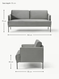 Samt-Sofa Fluente (2-Sitzer)