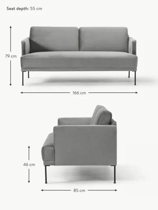 Samt-Sofa Fluente (2-Sitzer)