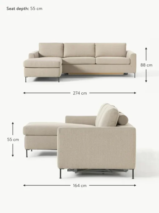 Schlafsofa Cucita (3-Sitzer) mit Matratze
