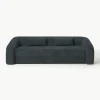 Schlafsofa Eliot (3-Sitzer) aus Teddy-Bouclé
