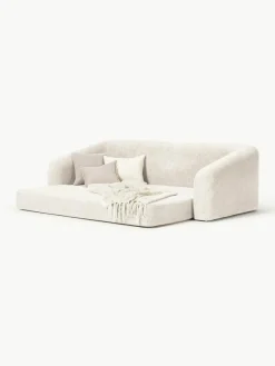 Schlafsofa Eliot (3-Sitzer) aus Teddy-Bouclé
