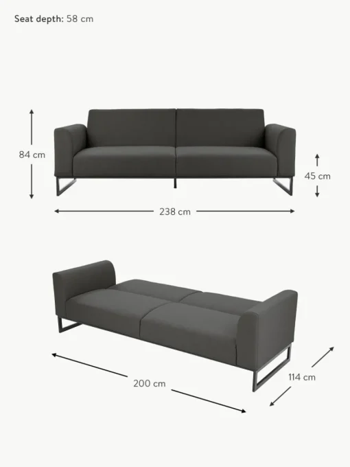 Schlafsofa Josephine (3-Sitzer)