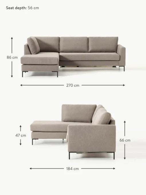 Schlafsofa Luna (3-Sitzer) mit Matratze