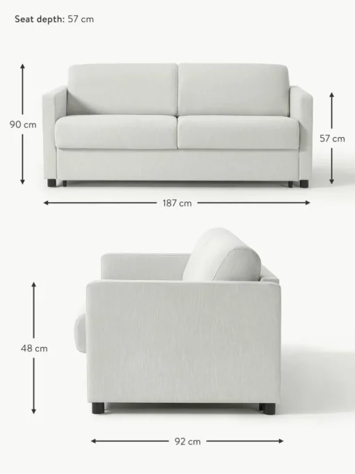 Schlafsofa Morgan (2-Sitzer) mit Matratze