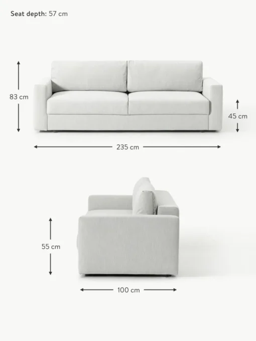 Schlafsofa Tasha (3-Sitzer) mit Stauraum