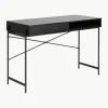 Schmaler Schreibtisch Angus mit Stauraum