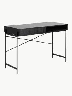 Schmaler Schreibtisch Angus mit Stauraum