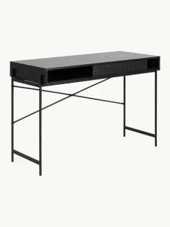 Schmaler Schreibtisch Angus mit Stauraum