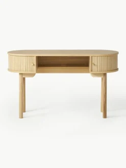 Schreibtisch Calary mit geriffelter Front