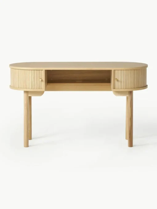 Schreibtisch Calary mit geriffelter Front