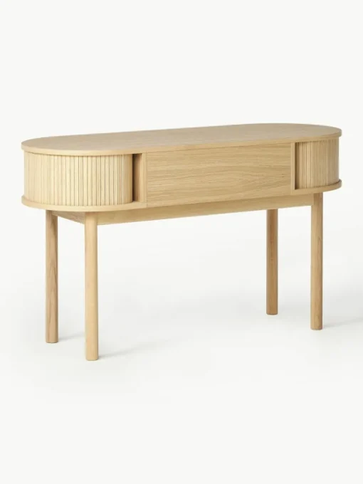 Schreibtisch Calary mit geriffelter Front
