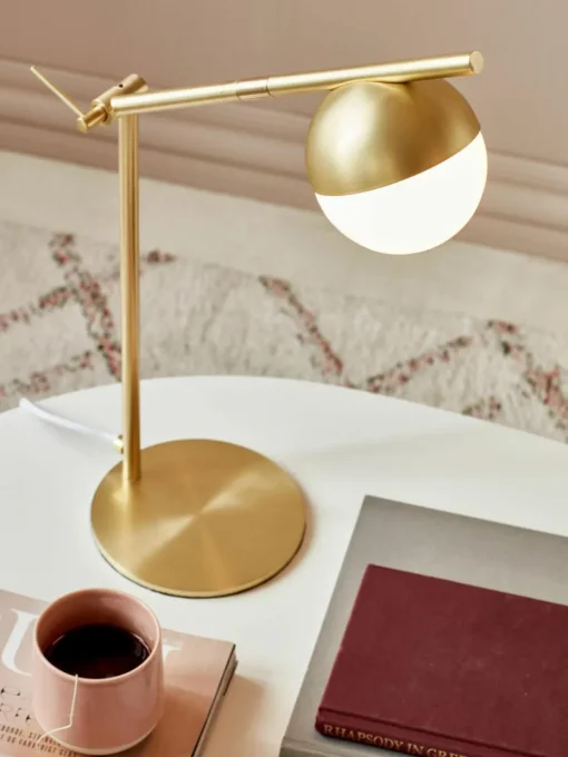Schreibtischlampe Contina mit Opalglas