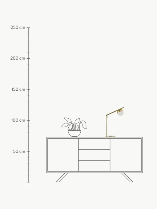Schreibtischlampe Contina mit Opalglas