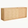 Schuhschrank Herringbone aus Holz mit Fischgrätmuster
