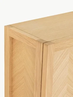 Schuhschrank Herringbone aus Holz mit Fischgrätmuster