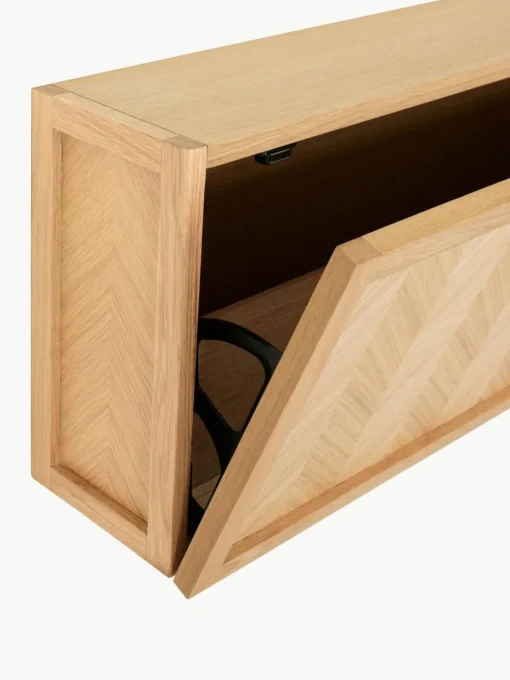 Schuhschrank Herringbone aus Holz mit Fischgrätmuster