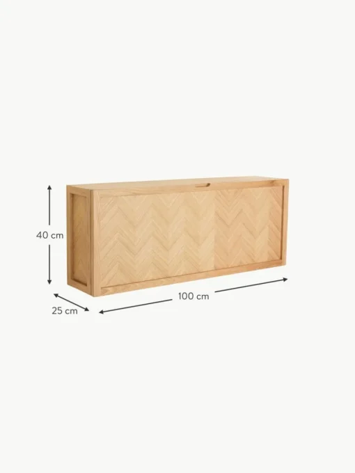 Schuhschrank Herringbone aus Holz mit Fischgrätmuster