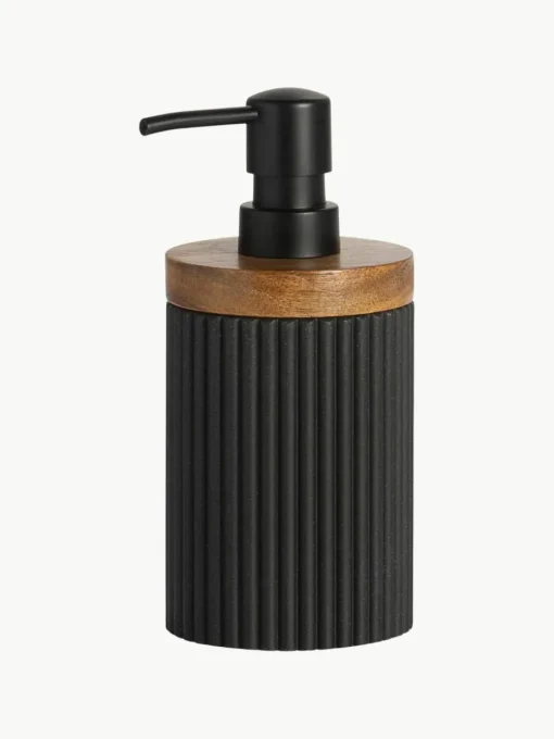 Seifenspender Laura mit Holz-Dekor