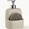 Seifenspender Sand mit Schwamm, 2er-Set