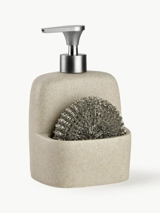 Seifenspender Sand mit Schwamm, 2er-Set