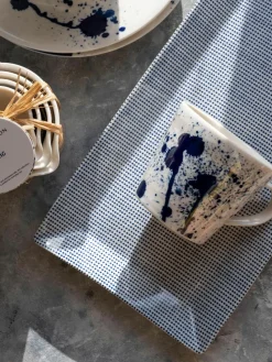 Servierplatte Pacific Blue aus Porzellan
