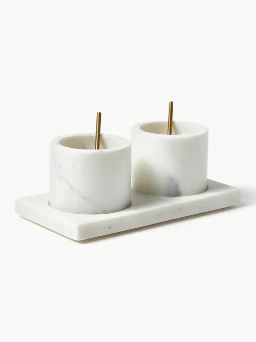 Servier-Set Agata aus Marmor, 5-tlg.