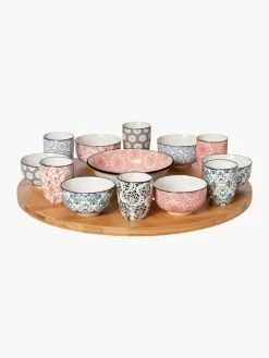 Servier-Set Delirio mit Servierplatte und Schälchen, 14er-Set