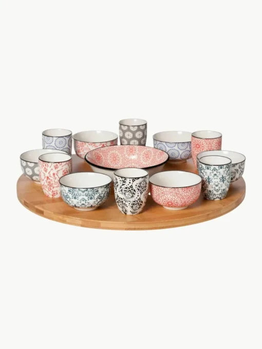 Servier-Set Delirio mit Servierplatte und Schälchen, 14er-Set
