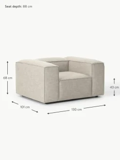 Sessel Lennon aus Leinen-Mix