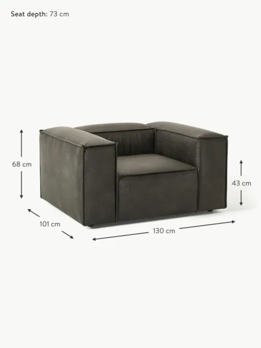 Sessel Lennon aus recyceltem Leder