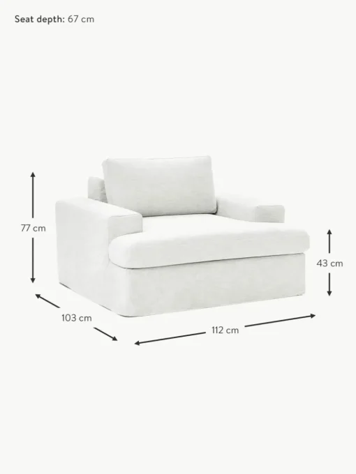 Sessel Russell mit abnehmbaren Bezügen