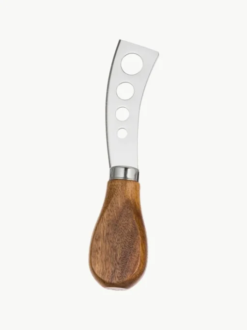 Silberne Käsemesser Frija mit Akazienholzgriff, 5er-Set