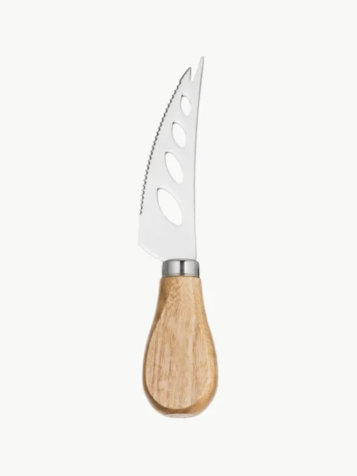 Silberne Käsemesser Frija mit Akazienholzgriff, 5er-Set