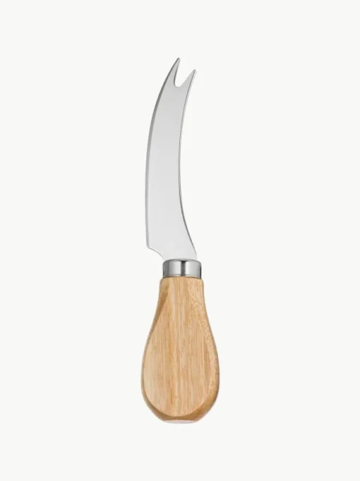 Silberne Käsemesser Frija mit Akazienholzgriff, 5er-Set
