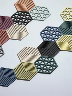 Silikon Topfuntersetzer Triangles, 2 Stück