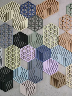 Silikon-Untersetzer Hexagon