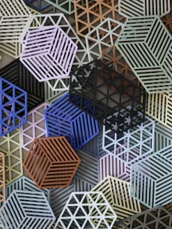 Silikon-Untersetzer Hexagon