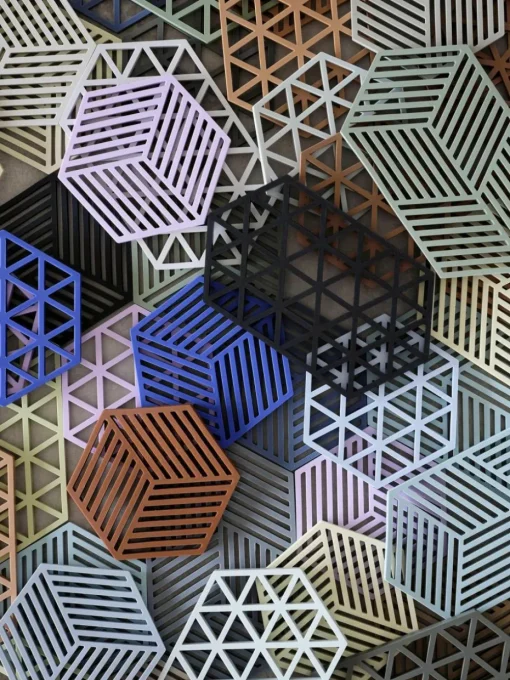 Silikon-Untersetzer Hexagon