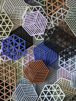 Silikon-Untersetzer Triangles