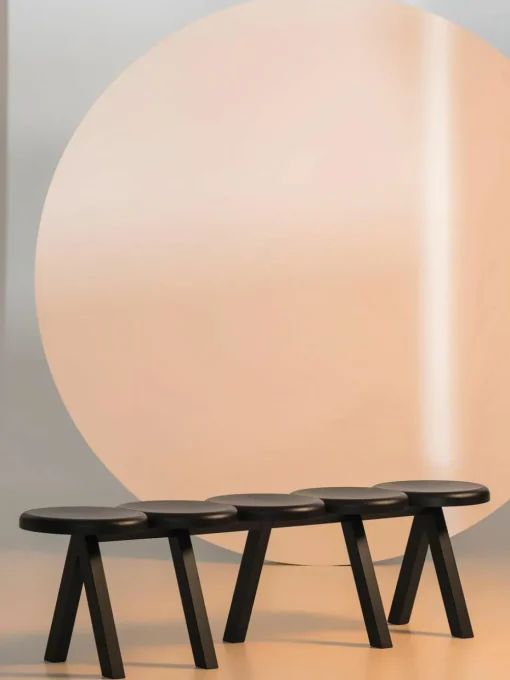 Sitzbank Millepiedi aus Eichenholz