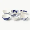 Snackschälchen Pacific Blue aus Porzellan, 6er-Set